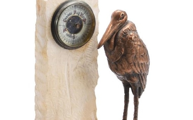 Figural Stork Barometer