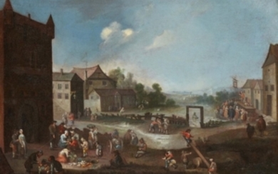 Flemish School, attributed to, A Village Carnival