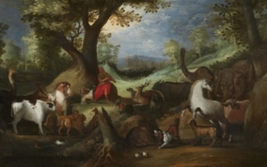 Flemish School, 17th century, Orpheus Charming the Animals