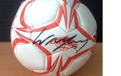 Football Wayne Rooney signed miniature England football. Good Condition. All signed pieces come with a Certificate of Authenticity....