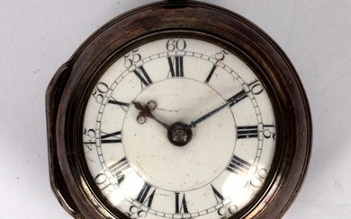 A George III pair cased pocket watch, the watch with