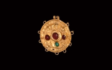 Greek Gold Jewelled Pendant