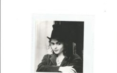 Helena Bonham Carter signed 6x3 b/w photo as Bellatrix Lestrange in Harry Potter. Good Condition. All signed pieces come......