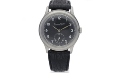 International Watch Company. A Stainless Steel Wristwatch with Black Dial
