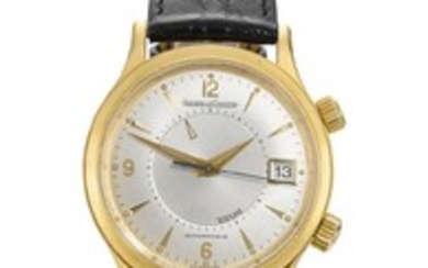 JAEGER-LECOULTRE | A YELLOW GOLD CENTRE SECONDS WRISTWATCH WITH DATE AND ALARM REF 141.1.97 NO 0123 MASTER CONTROL MEMOVOX CA 1995