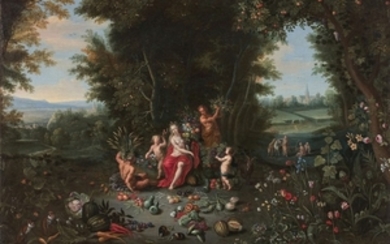 Jan van Kessel II (Anvers, 1654 - Madrid, 1708) et Abraham Willemsen (Anvers (?), vers 1610 - 1672) Allégorie de la Terre