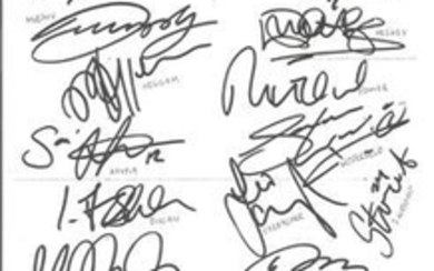 Liverpool squad 2000/2001 signed A4 white sheet, nineteen autographs including Redknapp, Gerrard, Owen, Murphy, Hypia, Biscan,...
