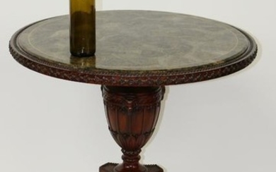 Maitland Smith urn form foyer table with rams