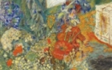 Pierre Bonnard (1867-1947), Fleurs dans un pot de grès ou Intérieur, fleurs des champs