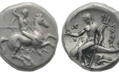 Southern Apulia, Tarentum, c. 315-302 BC. AR Nomos (19mm, 7.76g,...