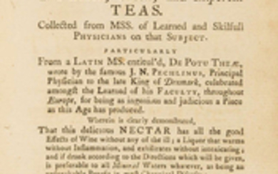 Tea.- , Treatise (A) on the inherent Qualities of the Tea-Herb, first edition, for C.Corbett, 1750.