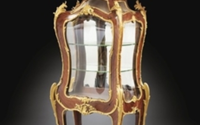 Théodore Millet (1853-1904) A French gilt-bronze mounted rosewood vitrine cabinet-on-stand, Paris, circa 1890