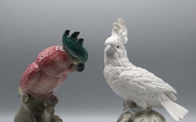 Two [2] Vintage Porcelain Cockatoos