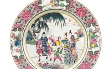 A VERY LARGE FAMILLE ROSE DISH, YONGZHENG PERIOD (1723-35)