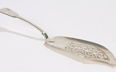 Victorian silver fish slice, London 1853, maker Samuel