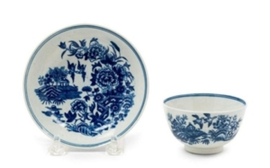 A Worcester Porcelain Cup and Saucer 18TH CENT