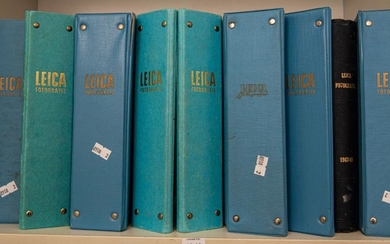 TEN COMPLETE ALBUMS OF THE LEICA FOTOGRAFIE MAGAZINE FROM THE 1950S, 60S, 70S AND 80S