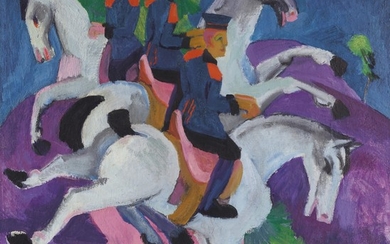 Ernst Ludwig Kirchner (1880-1938), Reitende Artilleristen