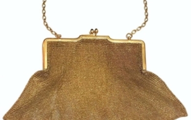 18K Gold purse, set with 2 Sapphires,...