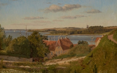 Peter Karl Vilhelm KYHN Copenhague, 1819 - Frederiksberg, 1903 Vue du port de Skive