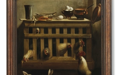 French School (17th Century), Chickens and Rabbits