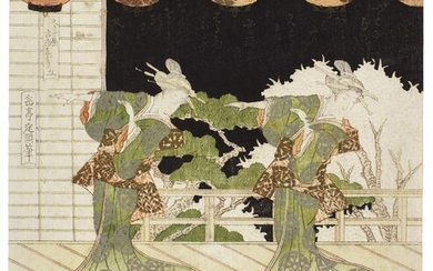 YASHIMA GAKUTEI (1786?–1868) FURUICHI DANCE EDO PERIOD, 19TH CENTURY