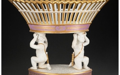 A French Partial Gilt Paris Porcelain Figural Co