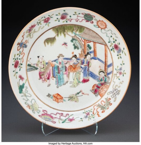 67140: A Chinese Porcelain Charger with Figure Story, Q