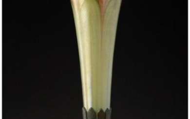 79040: Tiffany Studios Pulled Feather Favrile Glass and