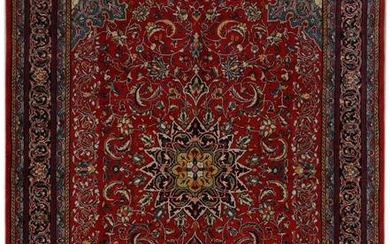 8' x 12' Cornell Red Persian Sarouk Rug 81380