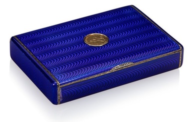 82040: A Fabergé Catherine II Gold Ruble-Mounted Blue