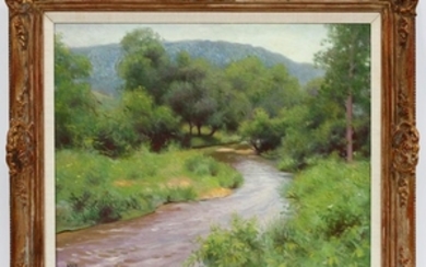 RICHARD LACK OIL ON CANVAS "RIVER VALLEY"