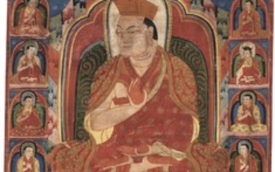 A THANGKA DEPICTING PALDEN RINCHEN Tibet, 16th Century