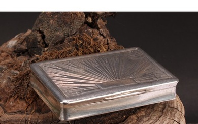 A 19th century Austrian silver waisted rectangular snuff box...