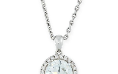 A 2.00 CARAT DIAMOND PENDANT AND CHAIN set with a