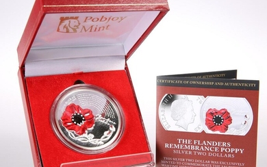 A 2018 SILVER TWO DOLLAR POPPY COIN, "THE FLANDERS