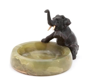 A Bronze Figure of a Dog with a Boy on His Back Height