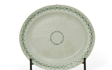 A Chinese Export porcelain oval platter