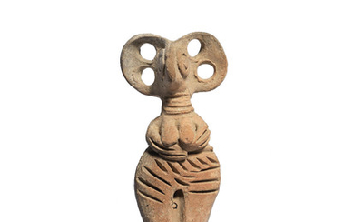 A Cypriot terracotta female figure