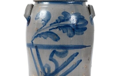 A Five Gallon Cobalt-Decorated Pennsylvania Stoneware