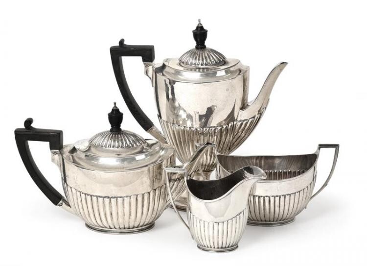 A Four-Piece Victorian Silver Tea and Coffee-Service, by Walter and...