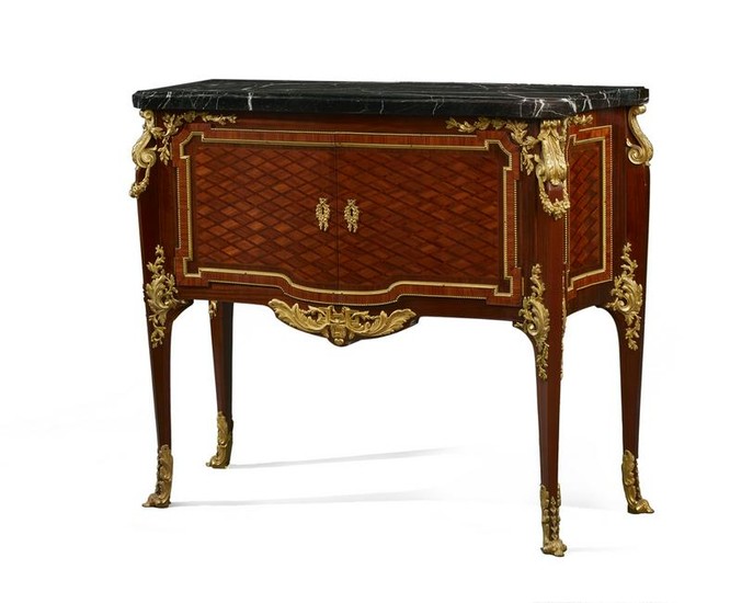 A French marquetry and gilt bronze-mounted cabinet