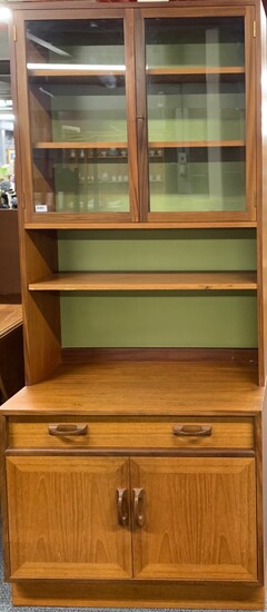 A G-plan style bookcase, 198.5 x 84 x 46cm.