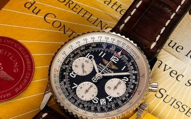 A GENTLEMAN'S 18K SOLID WHITE GOLD BREITLING