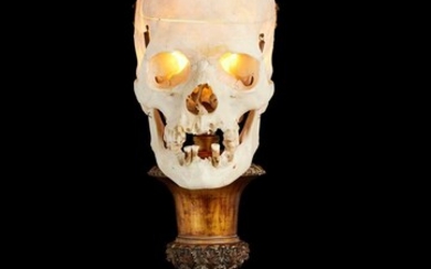 A GENUINE HUMAN SKULL LAMP