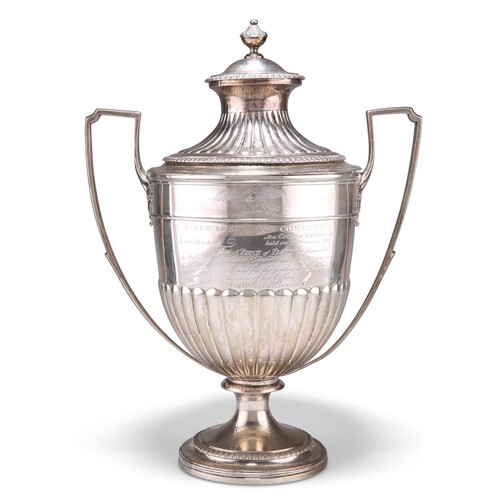 A GEORGE III LARGE SILVER CUP AND COVER, by Rebecca Emes & E...