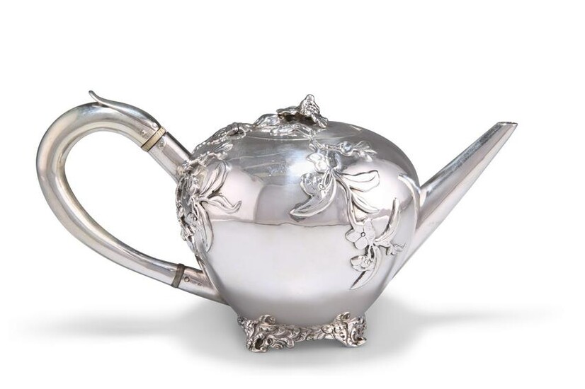 A GEORGE IV CHINOISERIE SILVER TEAPOT, by William