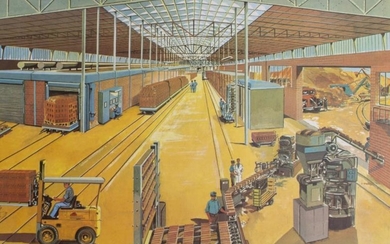A GROUP OF THREE 1960'S EDUCATIONAL POSTERS depicting factories...