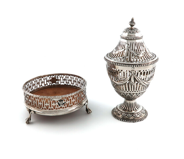 A George III silver sugar basket and cover