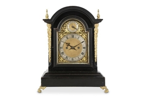A LATE 19TH CENTURY EBONISED AND GILT BRASS MOUNTED
